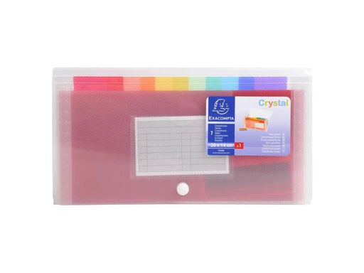 [90085705 914507] Exacompta Fächermappe Crystal 18 x 11 cm, Transparent