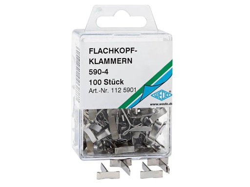 [90085739 852526] WEDO Flachkopfklammer 1.2 cm 100 Stück