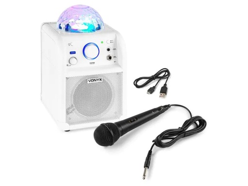 [90085951 957888] Vonyx Lautsprecher SBS50W Karaoke Speaker Weiss