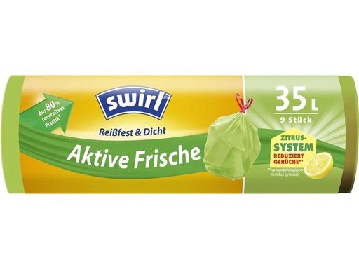 [90085954 1169367] Swirl Müllbeutel Aktive Frische 35 l, 9 Stück