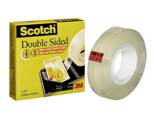 [90085988 1127377] Scotch Klebeband doppelseitig 12 mm x 22.8 m, Transparent