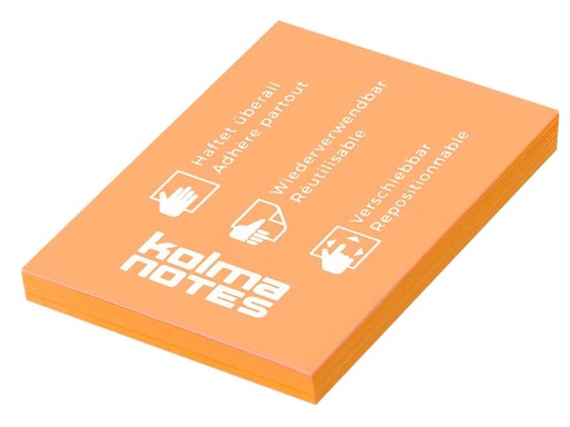 [90086001 830642] Kolma Notizzettel NOTES A8 Orange, 100 Blatt