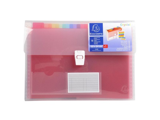 [90086009 914516] Exacompta Fächermappe Crystal A4, Transparent