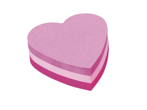 [90086245 298145] Post-it Notizzettel Post-it Herz, 1 Block à 225 Blatt, 3-Farbig