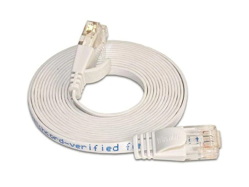 [90086604 314701] SLIM Slimpatchkabel RJ-45 - RJ-45, Cat 6, UTP, 1 m, Weiss