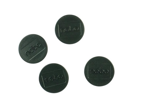[90086642 1162930] Nobo Haftmagnet Ø 3.8 cm 4 Stück, Schwarz