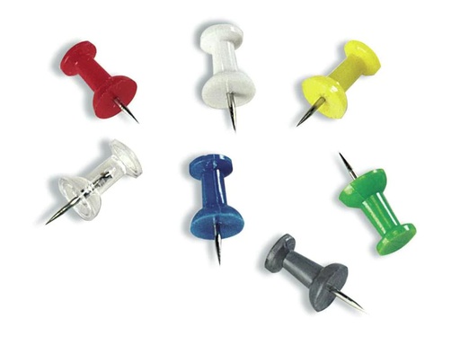 [90086753 267237] Bi-Office Reissnägel Memoboard Mehrfarbig, 200 Stück
