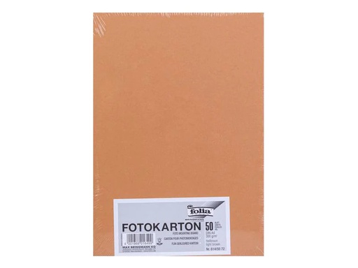 [90086940 1098865] Folia Fotokarton A4, 300 g/m², 50 Blatt, Hellbraun