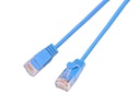 SLIM Slimpatchkabel RJ-45 - RJ-45, Cat 6, UTP, 0.5 m, Blau