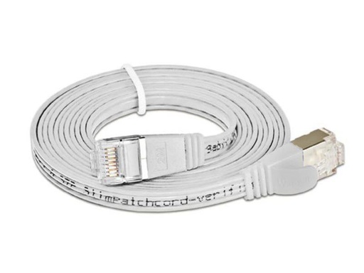 [90008690 314827] SLIM Slimpatchkabel RJ-45 - RJ-45, Cat 6, STP, 1 m, Weiss
