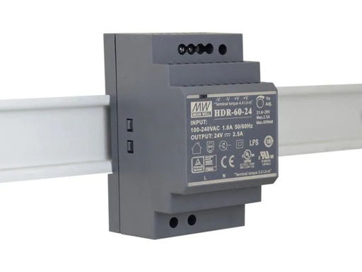 [90087173 820971] MeanWell DIN-Schienennetzgerät  60 W, 24 V