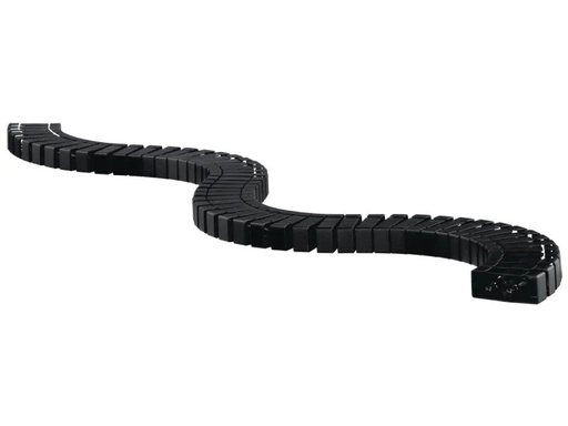 [90087213 952603] Max Hauri Kabelschlauch 750 x 55 mm Schwarz mit Bodenplatte