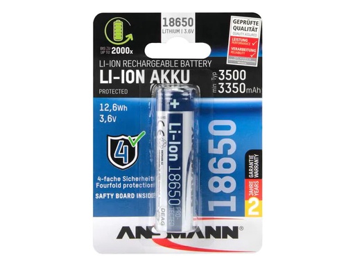 [90008729 1121014] Ansmann Akku 18650 Typ 3500 3350 mAh