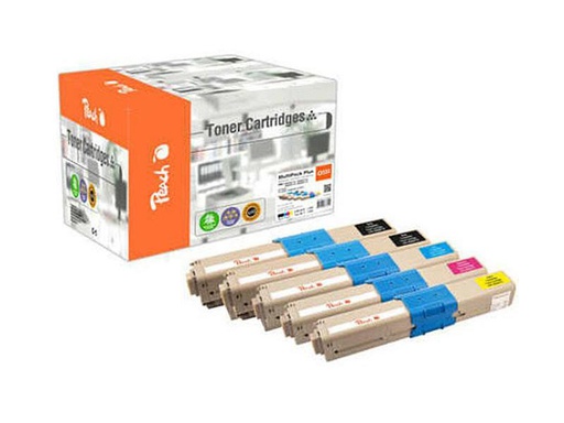 [90087505 913534] Peach Toner OKI 4650871x 2x Black, 1x Cyan, Magenta, Yellow