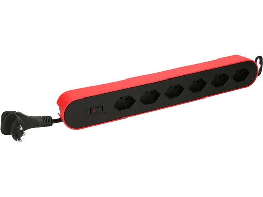 [90087507 1099987] Max Hauri Steckdosenleiste Design Line  6x T13 rot