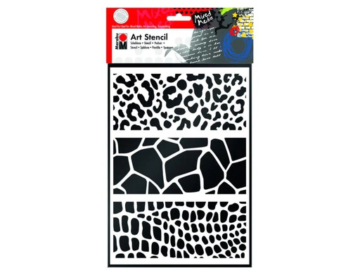 [90087532 555436] Marabu Schablone Art Stencil Animal Print
