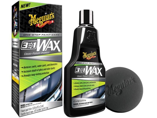 [90087554 1083931] Meguiar's Wachspolitur 3 in 1 Wax, 473 ml