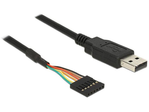 [90087602 377414] Delock USB 2.0-Kabel TTL Seriel 6 Pin (5 V) USB A - Pinheader 1.8 m