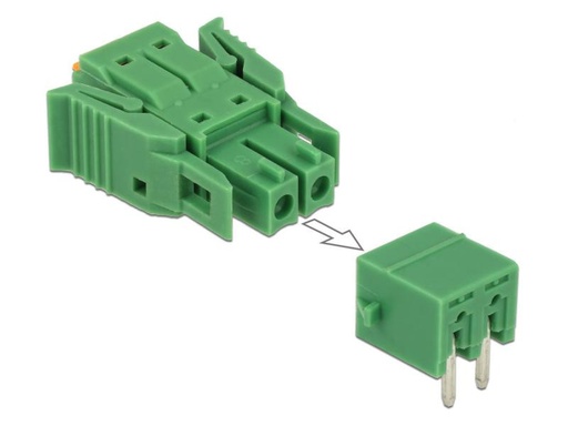 [90087903 895831] Delock Terminalblock 2Pin, 3.81 mm Rastermass horizontal