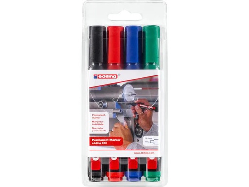 [90088047 1129363] edding Permanent-Marker 300 4 Stück