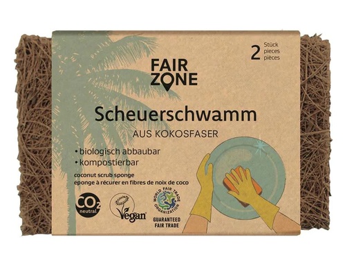 [90088087 1165017] Fair Zone Schwamm aus Kokosfasern 2 Stück