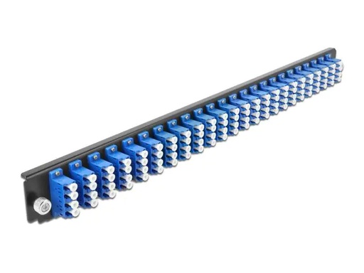 [90088092 1142988] Delock Verteilerplatte Frontblende 24 Port LC Quad OS2 SM blau