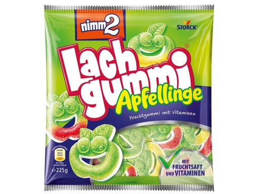 [90088220 716226] Storck Nimm2 Lachgummi Apfellinge 225 g