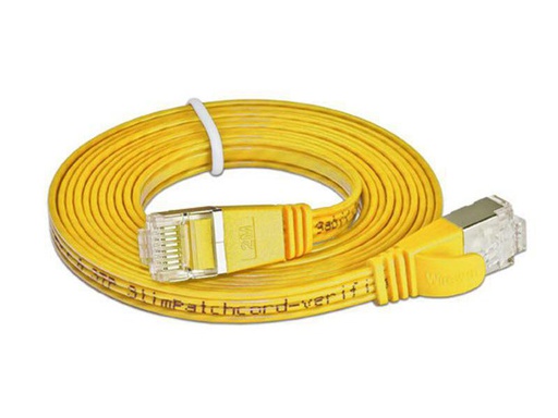 [90088419 314757] SLIM Slimpatchkabel RJ-45 - RJ-45, Cat 6, STP, 1 m, Gelb