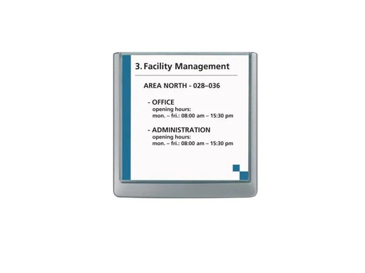 [90088620 750176] DURABLE Türschild Click Graphit 148.5 x 149 mm, 1 Stück