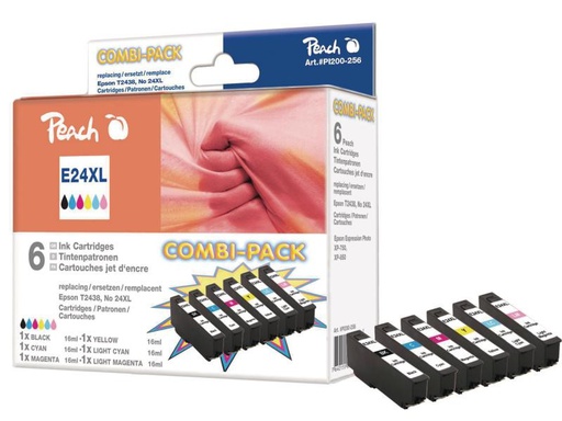 [90008848 260467] Peach Tintenset Epson T243 Nr. 24XL C, M, Y, 2x BK