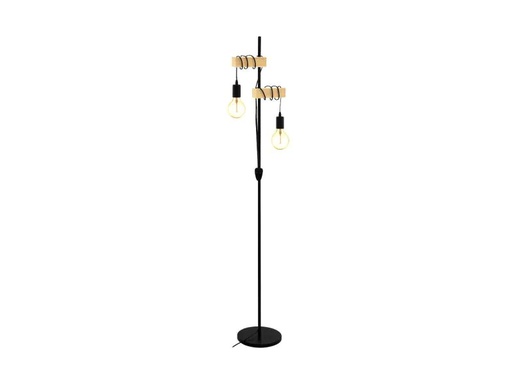 [90089006 905171] EGLO Leuchten Stehleuchte TOWNSHEND 2x E27 Schwarz