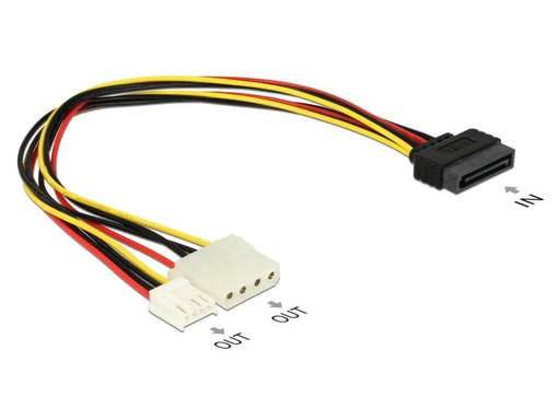 [90089045 181669] Delock Stromkabel SATA - Molex/Floppy 30 cm