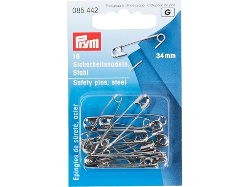 [90089190 1088106] Prym Sicherheitsnadel Nr. 1, 34 mm, 16 Stück