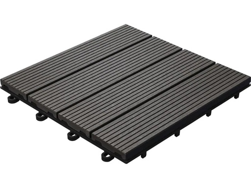 [90089263 1189834] Florco Balkon-&amp; Terrassenplatten WPC anthrazit 30 x 30, 6 Stk.
