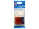Läufer Radiergummi Universal 0440 2 Stück, Blau/Rot