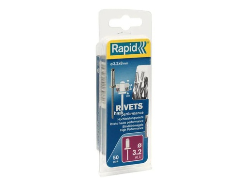 [90008962 870266] Rapid Blindnieten Universal Ø 3.2 x 8 mm