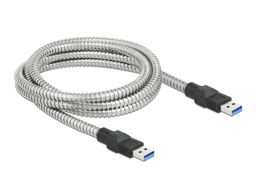 [90089873 1131244] Delock USB 3.1-Kabel Metalmantel USB A - USB A 2 m