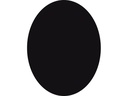 Securit Kreidetafel Silhouette Oval mit Klett, Schwarz