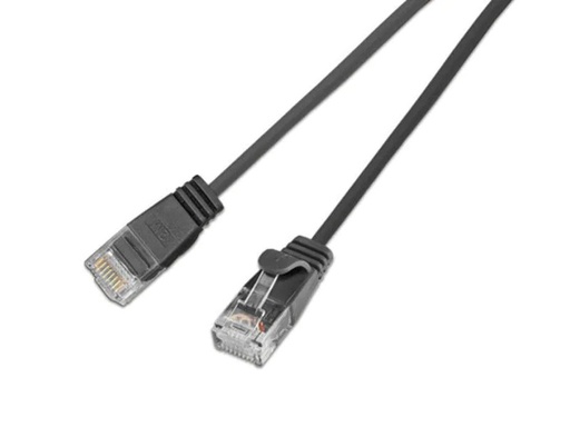 [90090101 353738] SLIM Slimpatchkabel RJ-45 - RJ-45, Cat 6, UTP, 1 m, Schwarz