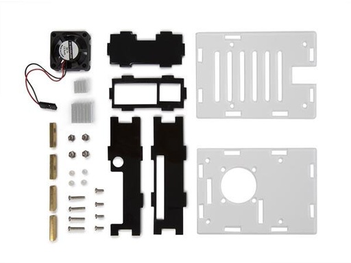 [90090108 1138727] Whadda Gehäuse für Raspberry PI 4 mit Lüfter, Transparent