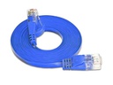 SLIM Slimpatchkabel RJ-45 - RJ-45, Cat 6, UTP, 0.75 m, Blau