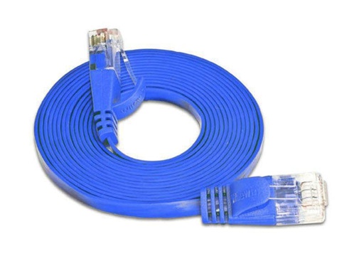 [90090194 314616] SLIM Slimpatchkabel RJ-45 - RJ-45, Cat 6, UTP, 0.75 m, Blau