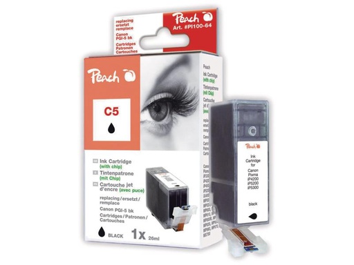 [90090312 206553] Peach Tinte Canon PGI-5BK Black