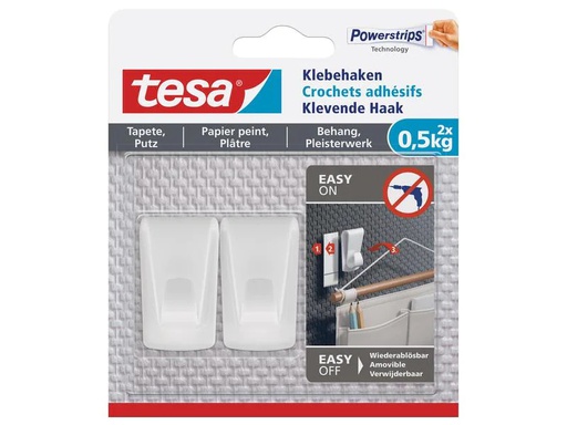 [90090420 1109797] tesa Klebehaken für Tapeten &amp; Putz 0,5 kg