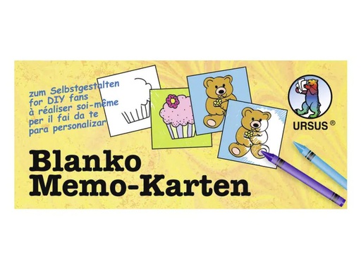 [90090428 676507] URSUS Papp-Karte Memo 60 Stück