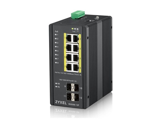 [90090617 515579] Zyxel PoE+ Switch RGS200-12P 12 Port