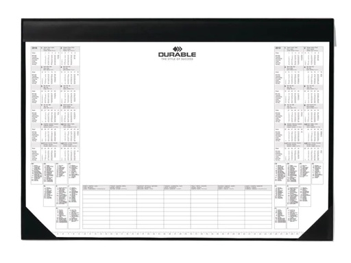 [90000884 360104] DURABLE Schreibunterlage 590 x 420 mm mit Kalender &amp; Planer
