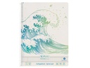Herlitz Notizheft Greenline A4, Kariert, Welle
