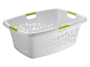Rotho Wäschekorb  Flowers Hellgrau, 50 l