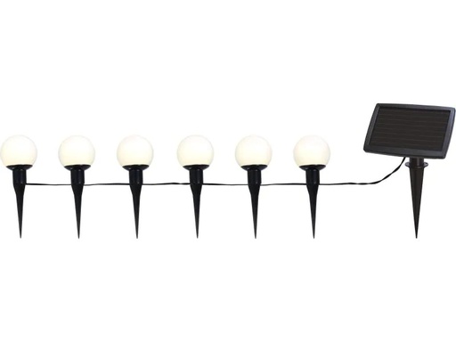 [90091126 1002869] Star Trading Lichterkette Solar Globus 500 cm, Schwarz/Weiss
